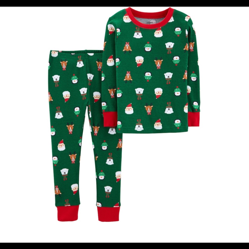 Carters toddler boys Christmas pajama set.  NWT